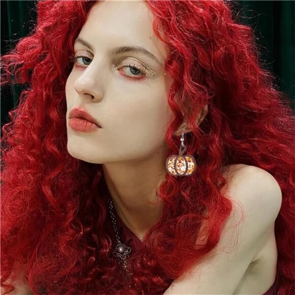 Pumpkin Earrings - Picture 4 of 7